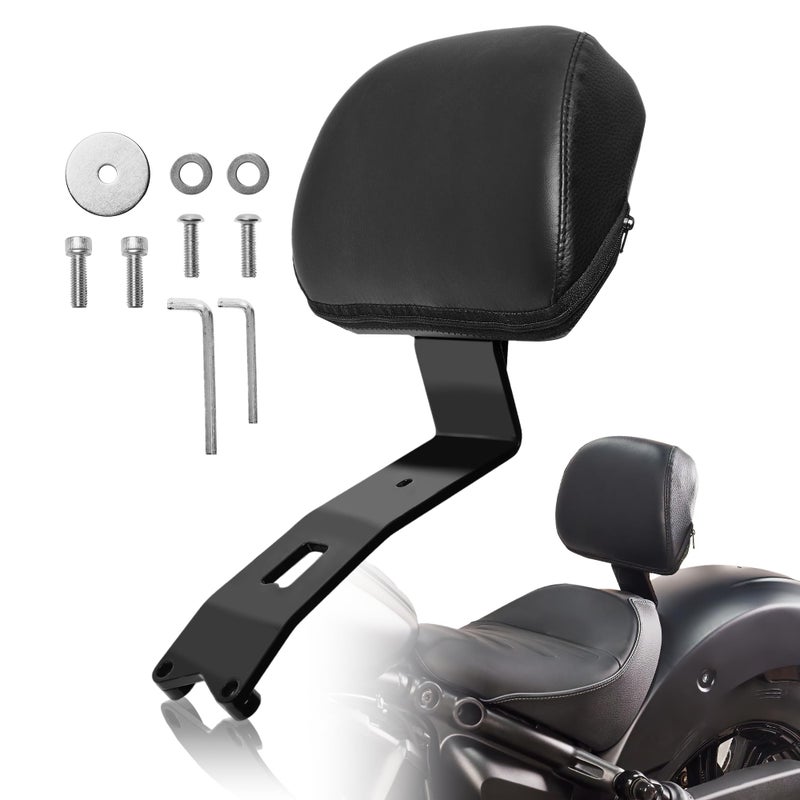 Motorcycle Bolton Driver Backrest Front Rider Back Rest with Thick Cushion Pad for Indian Scout Sixty Bobber Classic Solo Seat 2025 Models Accessories